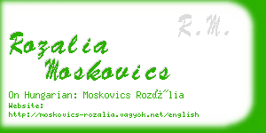 rozalia moskovics business card